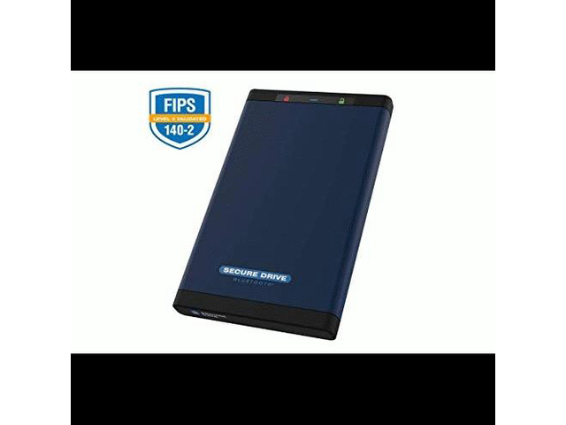 SecureData SecureDrive BT 500GB SSD FIPS 140-2 Level 3 Validated 256-Bit Hardware Encrypted External Portable USB 3.0 - Secure Wireless Unlock via...