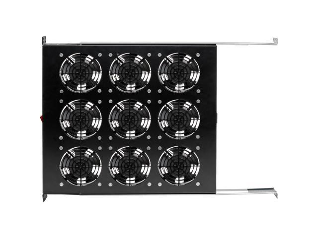 Tripp Lite SRFANTRAY9 series Fan Tray for 19 in. Racks - 1U, 9 120V High-Performance Fans, 864 CFM, C14 Inlet