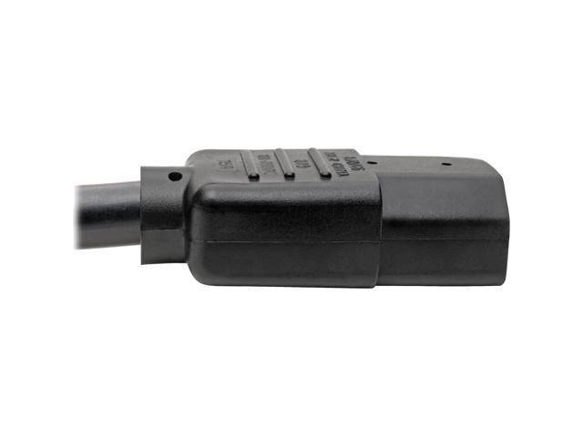 Tripp Lite Model P007-006-15D 6 ft. Desktop Computer Power Cord, Right-Angle 5-15P to C13 - Heavy Duty, 15A, 125V, 14 AWG, 6 ft. Black
