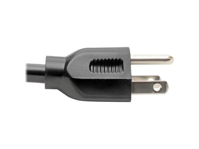 Tripp Lite Model P007-006-15D 6 ft. Desktop Computer Power Cord, Right-Angle 5-15P to C13 - Heavy Duty, 15A, 125V, 14 AWG, 6 ft. Black