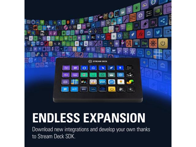 Elgato - Stream Deck XL Wired Keypad with Back Lighting - Black - image 5