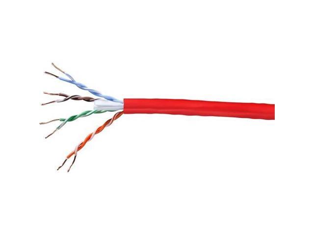 Monoprice Cat6 Ethernet Bulk Cable - 1000 Feet - Red Network Internet Cord - Solid, 550Mhz, UTP, CMP, Plenum, Pure Bare Copper Wire, 23AWG, No Logo