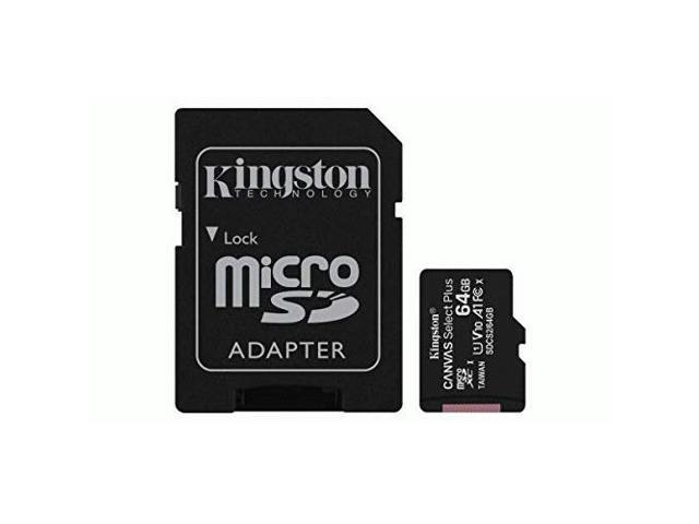 Kingston Canvas Select Plus 64GB Micro SD Card and SD Adapter SDCS2/64GB