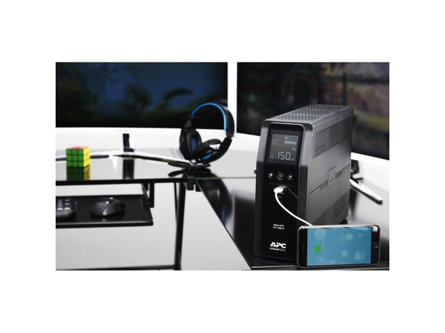 APC - Back-UPS Pro, 1500VA, Tower, 120V, 10 NEMA 5-15R outlets, LCD, 1 USB Type C + 1 USB Type A ports - Black - image 5