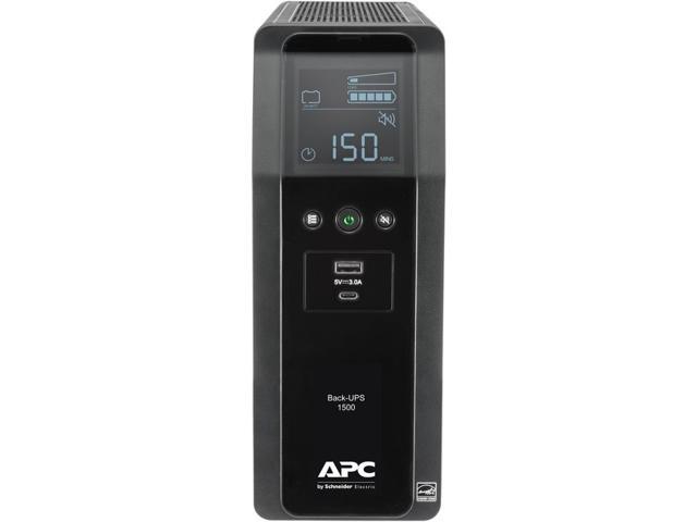 APC - Back-UPS Pro, 1500VA, Tower, 120V, 10 NEMA 5-15R outlets, LCD, 1 USB Type C + 1 USB Type A ports - Black - image 3