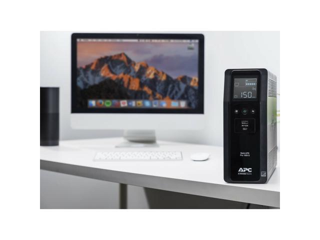APC - Back-UPS Pro, 1500VA, Tower, 120V, 10 NEMA 5-15R outlets, LCD, 1 USB Type C + 1 USB Type A ports - Black - image 4
