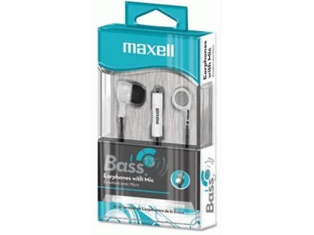 Maxell 199725 Bass 13 In-Ear Earbuds With Microphone