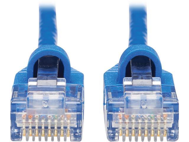 Tripp Lite Cat6a 10G Snagless Molded Slim Utp Network Patch Cable (M/M) Blue 10 Ft.