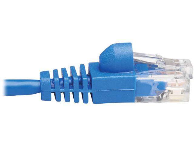 Tripp Lite Cat6a 10G Snagless Molded Slim Utp Network Patch Cable (M/M) Blue 10 Ft.