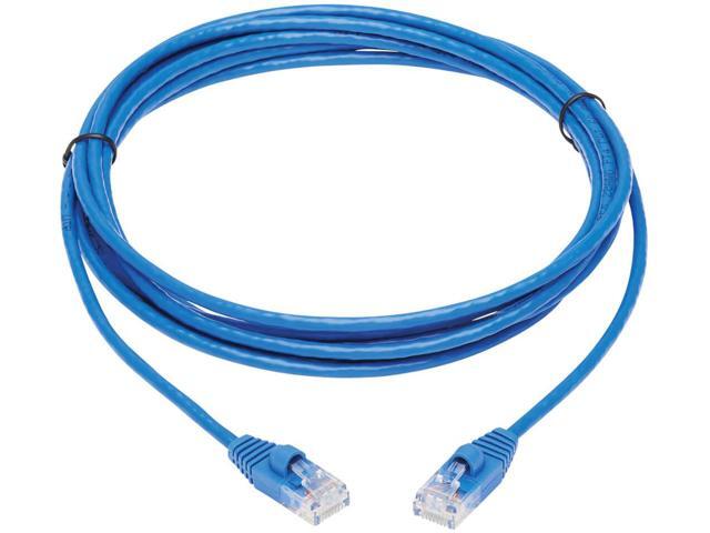 Tripp Lite Cat6a 10G Snagless Molded Slim Utp Network Patch Cable (M/M) Blue 10 Ft.