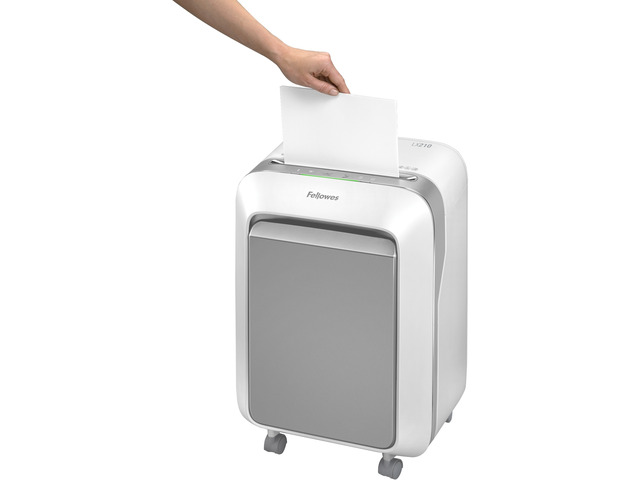 Fellowes - 5015301 - Fellowes Powershred LX210 Micro-Cut Shredder (White) - Micro Cut - 16 Per Pass - for shredding