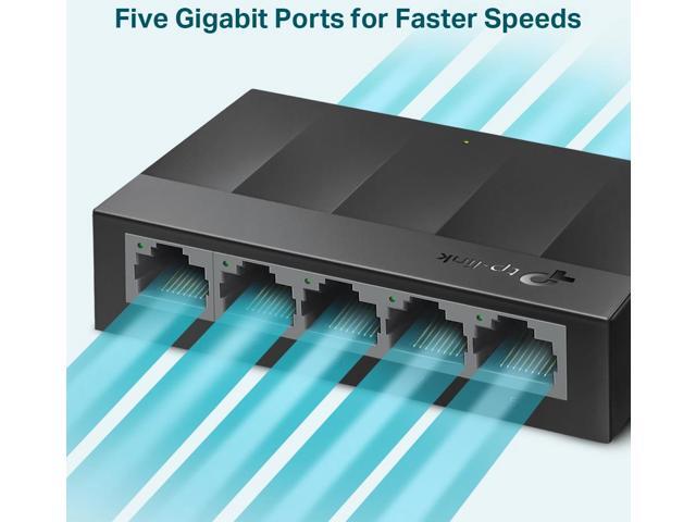 TP-Link Litewave 5 Port Gigabit Ethernet Switch Desktop Ethernet Splitter Plastic Case Unshielded Network Switch Plug & Play Fanless...