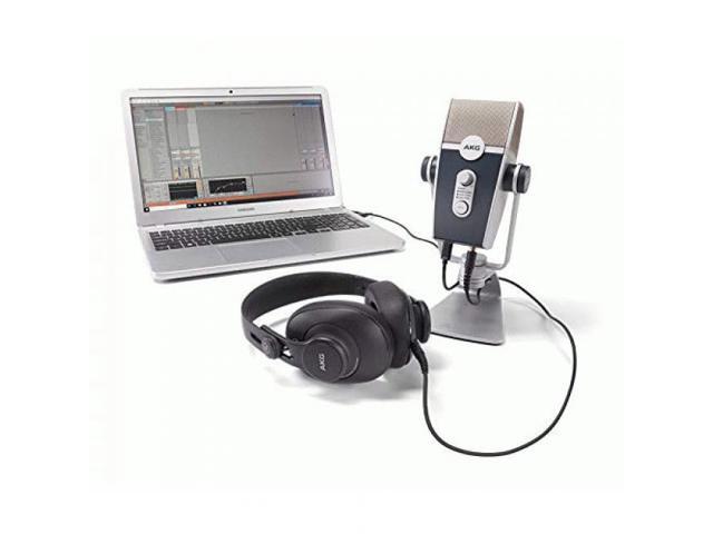 AKG Pro Audio Podcaster Essentials Kit for Streamers, Vloggers, and Gamers-Includes Lyra USB-C Microphone, K371 Headphones, and Ableton Lite Software