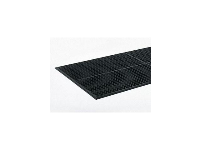 Safewalk-Light Heavy-Duty Anti-Fatigue Mat, Rubber, 36 x 60, Black