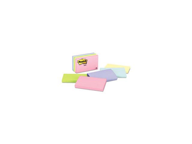 3M 655AST 3 x 5 Five Pastel Colors Five 100-Sheet Pads Pack