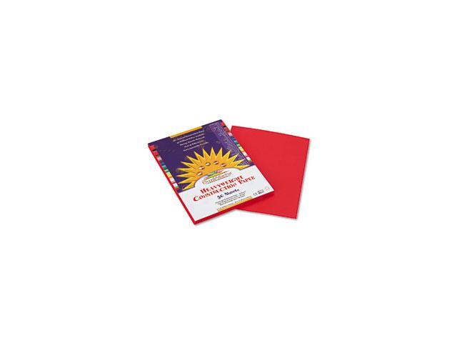 Pacon 9903 SunWorks Construction Paper Heavyweight 9 x 12 Holiday Red 50 Sheets