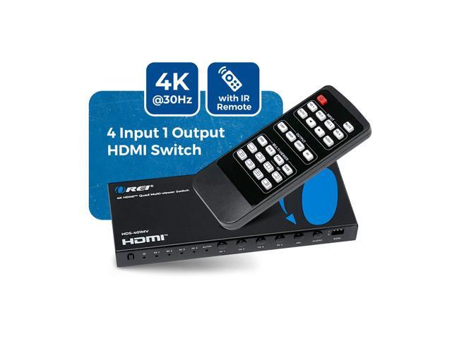 Quad Multi HDMI Viewer 4 in 1 Out HDMI Switcher 4 Ports Seamless Switcher - image 3