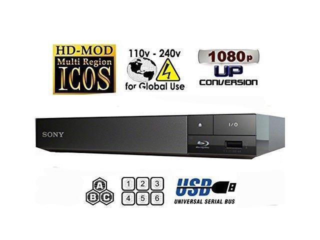 Sony BDP-S1500 Multi Region Blu-ray DVD, Region Free Player 110-240 volts, HDMI Cable & Plug Adapter Package