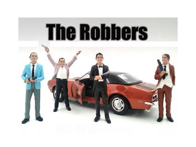 The Robbers' 4 Piece Figure Set For 1:18 Scale Models by American Diorama'