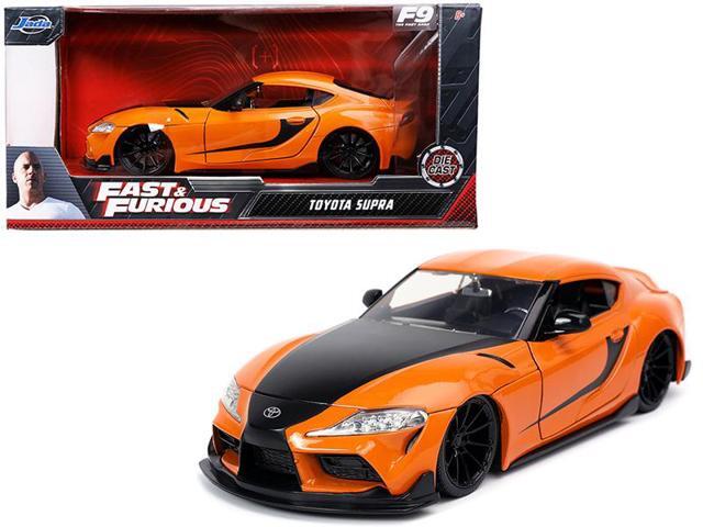 Toyota Supra Orange with Black Stripes /Fast & Furious 9 F9/ (2021) Movie 1/24 Diecast Model Car by Jada'''