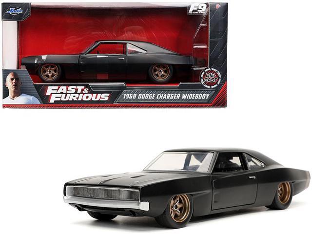 Dom/'s 1968 Dodge Charger Widebody Matt Black /Fast & Furious 9 F9/ (2021) Movie 1/24 Diecast Model Car by Jada'''