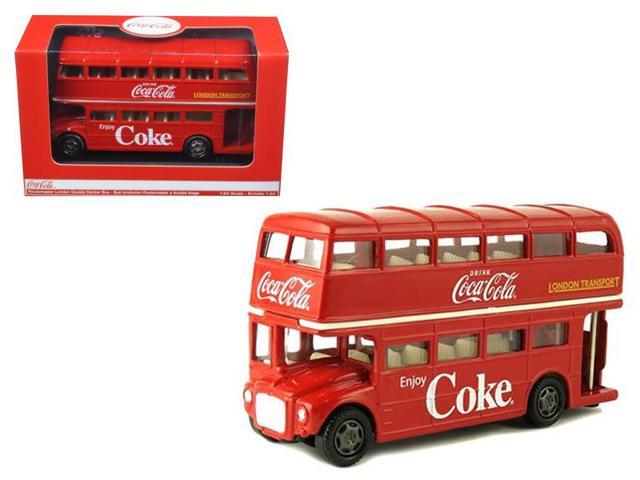 1960 Routemaster London Double Decker Bus Red 'Coca-Cola' 1/64 Diecast Model by Motorcity Classics