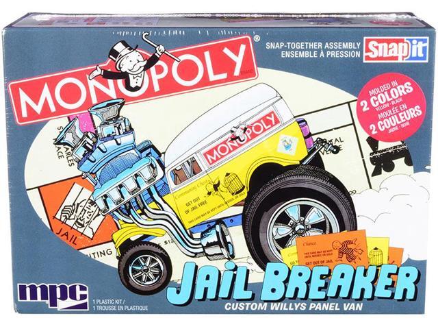 Skill 1 Snap Model Kit Custom Willys Panel Van Jail Breaker 'Monopoly' 1/25 Scale Model by MPC