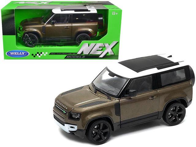 2020 Land Rover Defender Brown Metallic with White Top 'NEX Models' 1/24 Diecast Model Car by Welly