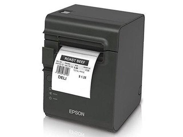 Epson TM-L90 Plus Liner-free Compatible Desktop Thermal Label and Receipt Printer, 203 dpi, USB, Serial, Dark Gray - C31C412A7991