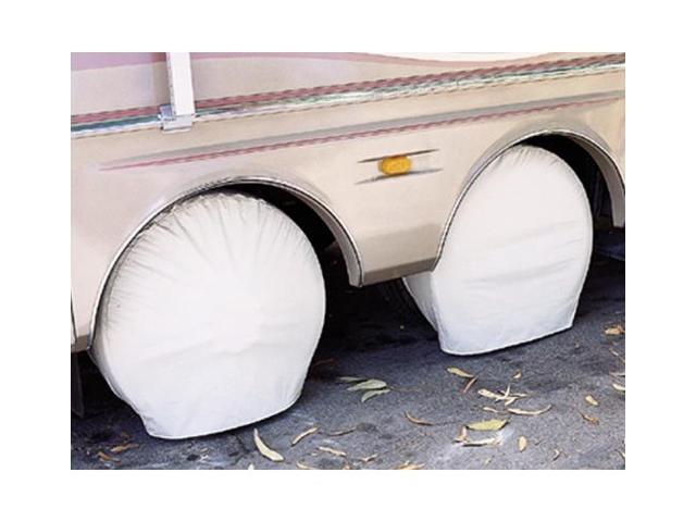 RV Ultra Guard 2pk Bus Tire Cover Motorhome Trailer Cover 40-42' White