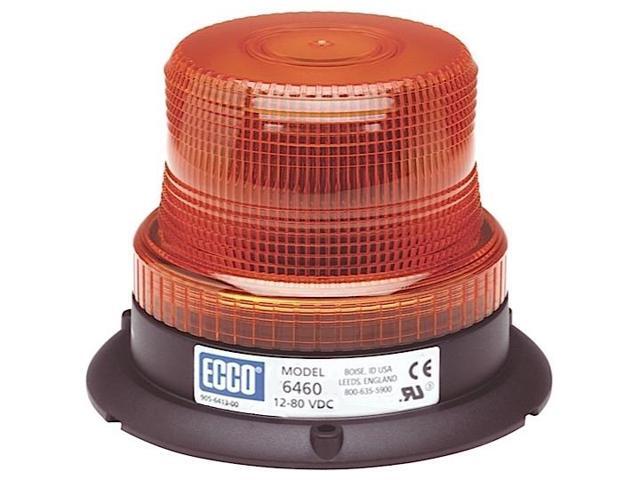 ECCO ECC6465A LED BEACON: LOW PROFILE, 12-80VDC, PULSE8 FLASH, AMBER