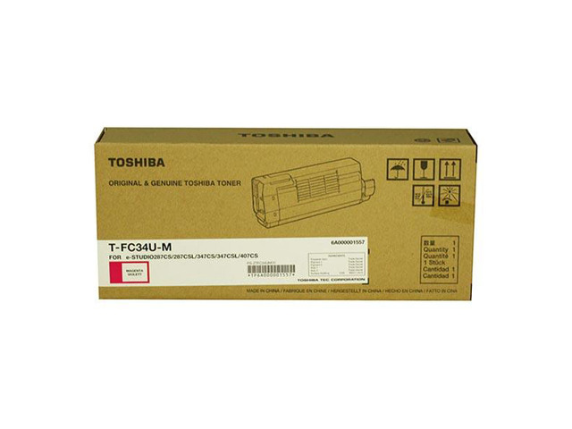 Toshiba TFC34UM eSTUDIO287cs 347cs 407cs Magenta Toner Cartridge (11 500 Yield) (1 Ctg/Ctn)