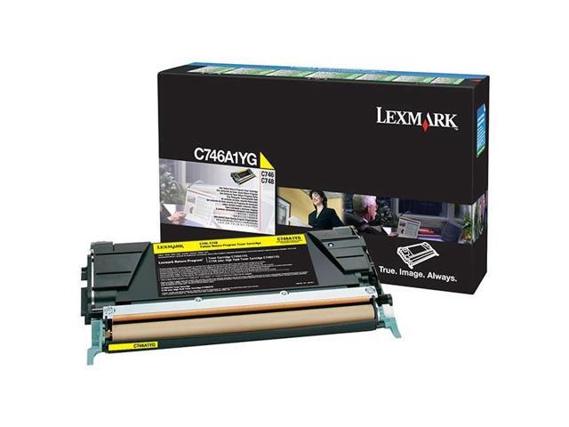 Lexmark C746A4YG C746 C748 Yellow Return Program Toner Cartridge for US Government (7 000 Yield) (TAA Compliant Version of C746A1YG)