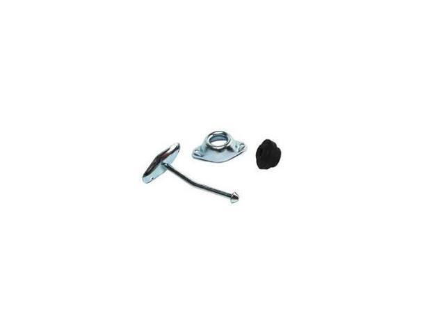 RV DESIGNER COLLECTION E257 RV Designer E257 Metal Plunger-Style Entry Door Holder - Angled, 4-3/4'