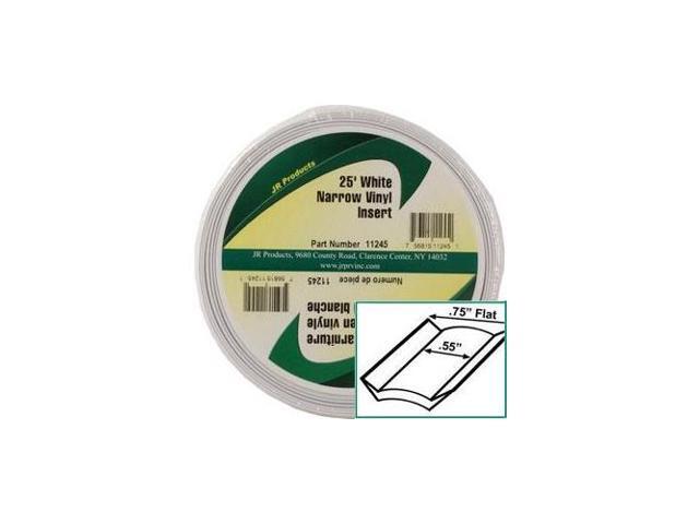 JR PRODUCTS 11245 JR Products 11245 Narrow Vinyl Insert - White, 3/4' x 25