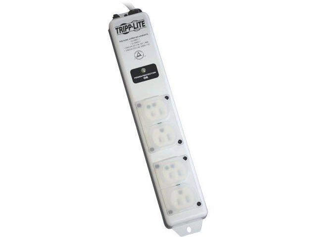 TRIPP LITE SPS406HGULTRA SURPRO PWR STRIP HOSP 4 OUTLET 6FT CORD