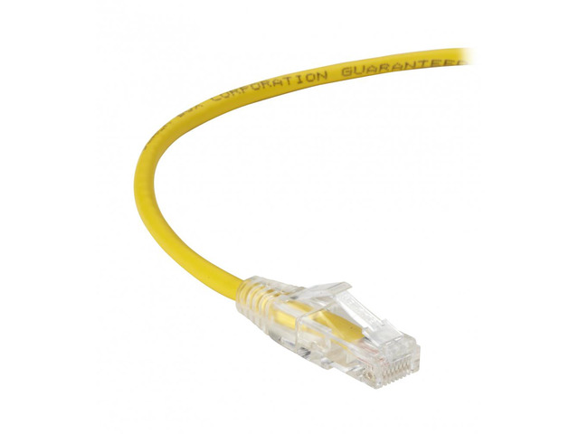 BLACK BOX CORPORATION C6PC28-YL-03 SLIM-NET CAT6 PATCH CABLE YELLOW 3FT