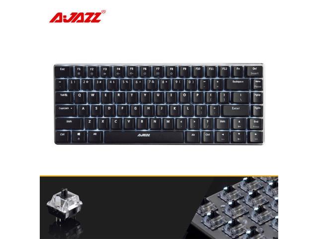 UrChoiceLtd® Ajazz Geek AK33 Backlit Usb Wired Gaming Mechanical Keyboard Blue Black Switches for Office, Typists and Play Games (Black Switch, Black)