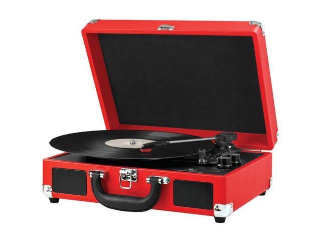INNOVATIVE ITVS-550BT RD Bluetooth(R) Suitcase Turntables (Red/Black)