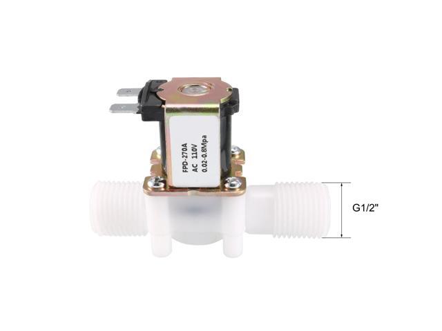 AC110V G1/2 Plastic Water Electric Solenoid Valve Normally Closed N/C Pressure Water Inlet Flow Switch