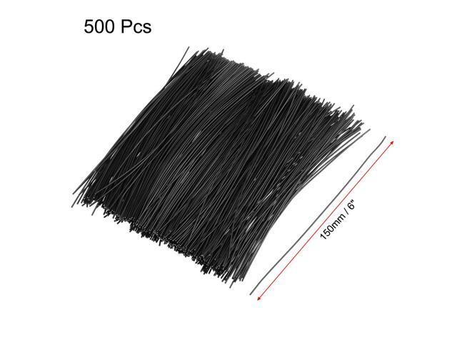 6 Inches Metallic Twist Ties Reusable Cable Cord Wire Ties Black 500pcs