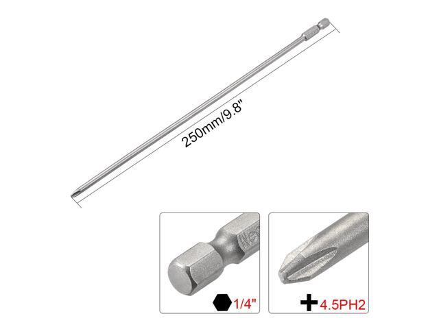 1/4-Inch Hex Shank 250mm Length Phillips 4.5PH2 Magnetic Screw Driver S2 Screwdriver Bits