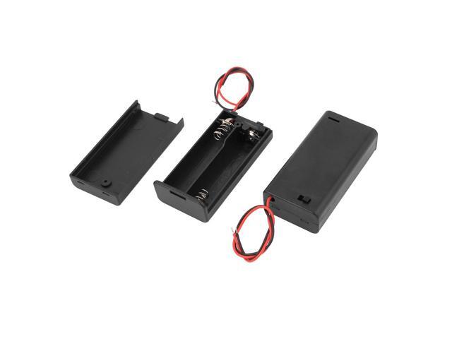 2pcs Plastic Battery Holder Case w ON/OFF Switch for 2 x AA Batteries