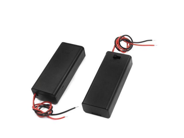 2 PCS ON/OFF Switch 2 x 1.5V AAA Battery Holder Case Containers Box