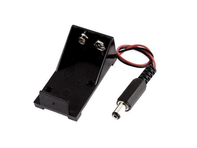 5.5mmx2.1mm DC Male 9V Cell Battery Holder Case Box w Wires