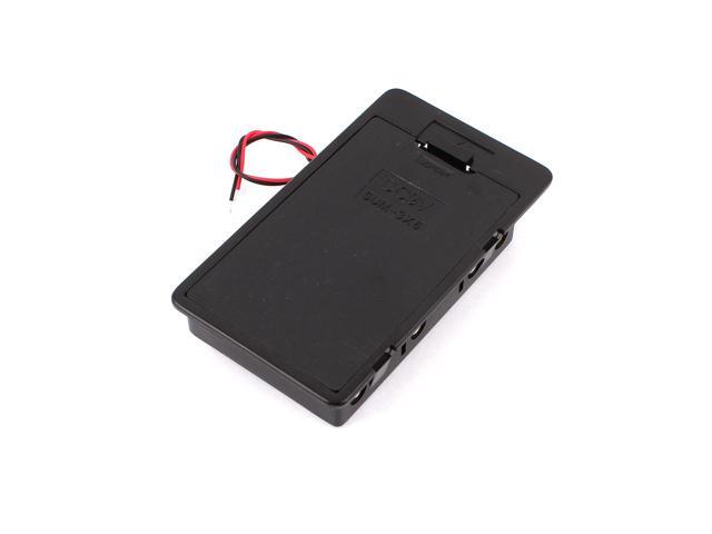 Plastic In Series 6 x AA 1.5V Battery Holder Storage Case w Cover