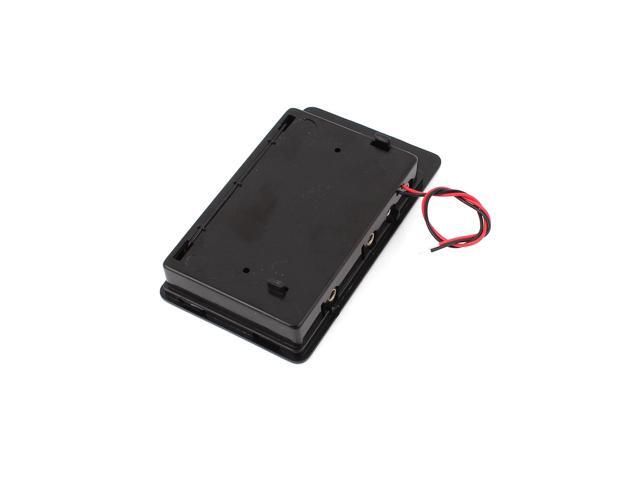 Plastic In Series 6 x AA 1.5V Battery Holder Storage Case w Cover