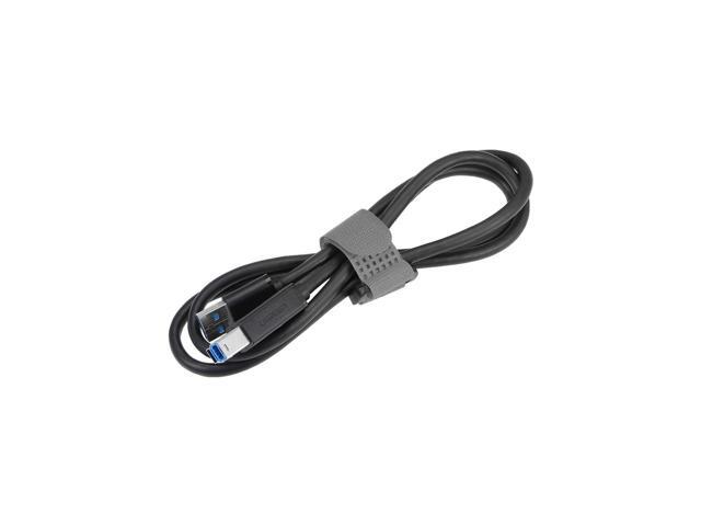 5pcs Hook and Loop Straps, 3/4-inch x 10-inch Securing Straps Reusable Fastening Cable Tie (Gray)