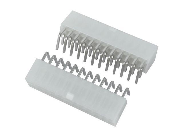 5 x White Plastic Module PSU 24 Pins Plug Terminal ATX Connector Adapter