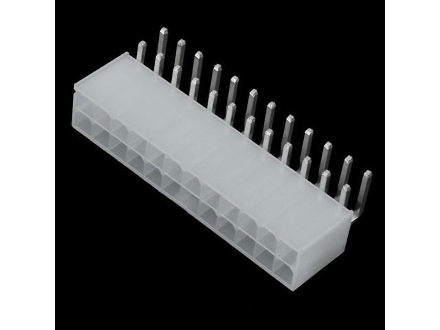 5 x White Plastic Module PSU 24 Pins Plug Terminal ATX Connector Adapter